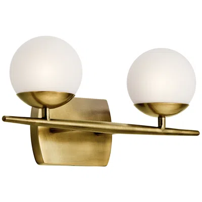 Kichler Jasper 7 3/4" High Natural Brass 2-light Halogen Wall Sconce