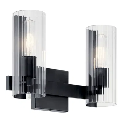 Kichler Jemsa 13 3/4" High Black 2-light Wall Sconce