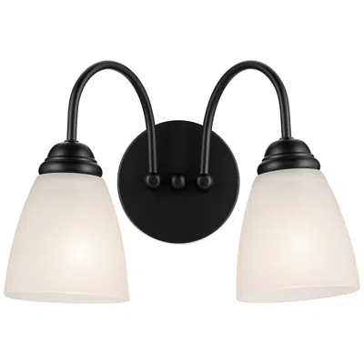 Kichler Jolie 13-in 2 -light Black Traditional Vanity Light