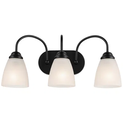 Kichler Jolie 20.5-in 3 -light Black Traditional Vanity Light