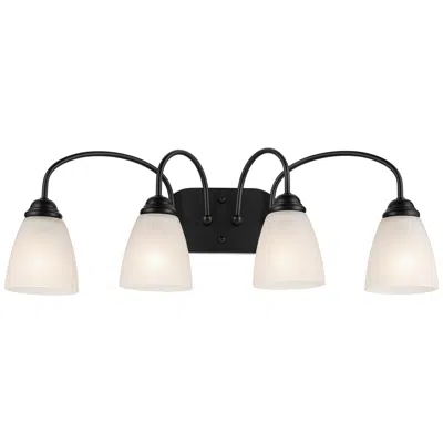 Kichler Jolie 28-in 4 -light Black Traditional Vanity Light