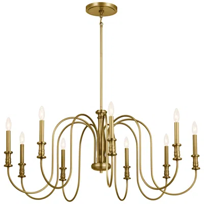 Kichler Karthe 42" Wide Natural Brass 9-light Chandelier