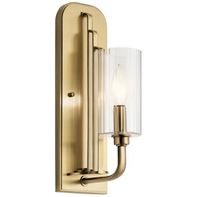 Kichler Kimrose 14" High Brushed Natural Brass Wall Sconce
