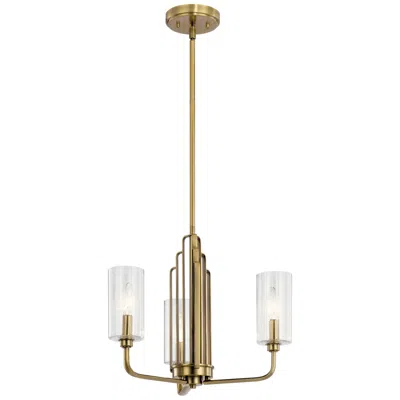 Kichler Kimrose 18 1/4"w Brushed Natural Brass 3-light Chandelier