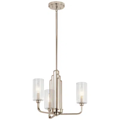 Kichler Kimrose 18 1/4"w Polished Nickel 3-light Chandelier