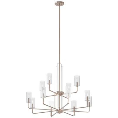Kichler Kimrose 40 1/2"w Polished Satin Nickel 12-light Chandelier