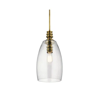 Kichler Lakum 10" Wide Natural Brass Mini Pendant