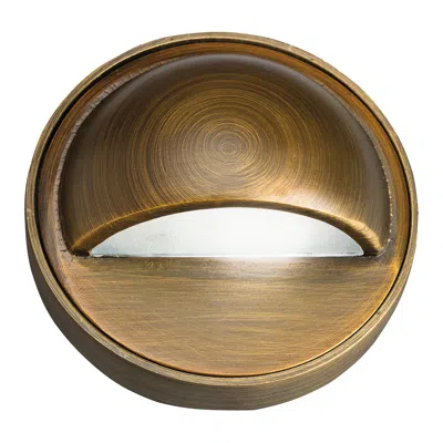 Kichler Landscape 3 1/2" Wide Half Moon Brass Deck Light