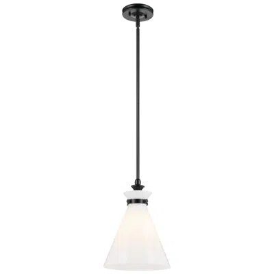Kichler Laria 10.5 Inch 1 Light Pendant With Opal Glass In Black