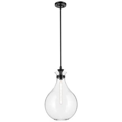 Kichler Laria 14 Inch 1 Light Pendant With Clear Glass In Black