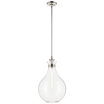 Kichler Laria 14 Inch 1 Light Pendant With Clear Glass In Polished Nickel