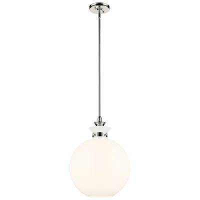 Kichler Laria 15 Inch 1 Light Pendant With Opal Glass In Polished Nickel
