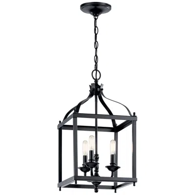 Kichler Larkin 12" Wide Black 3-light Mini Pendant