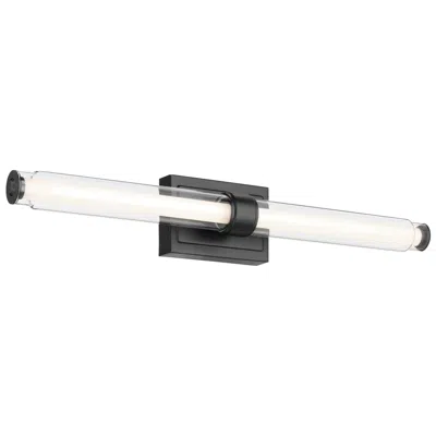 Kichler Laurene Black Bath Bar Large With Clear Glass