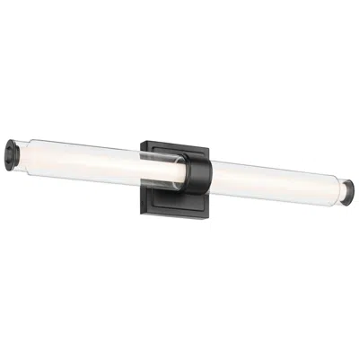 Kichler Laurene Black Bath Bar Medium With Clear Glass