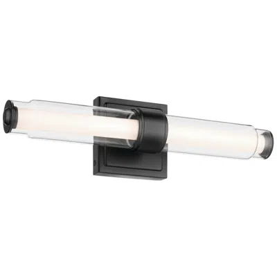 Kichler Laurene Black Bath Bar Small With Clear Glass