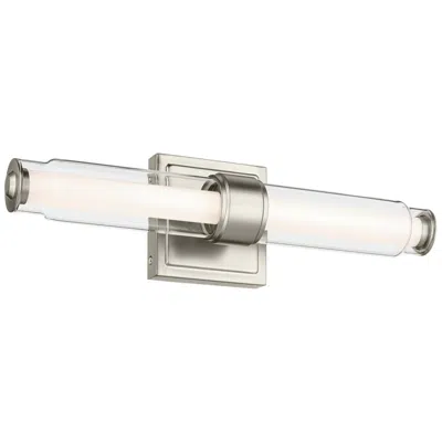 Kichler Laurene Brushed Nickel Bath Bar Small With Clear Glass
