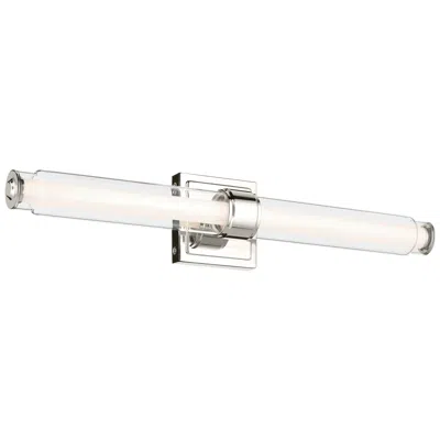 Kichler Laurene Polished Nickel Bath Bar Medium With Clear Glass