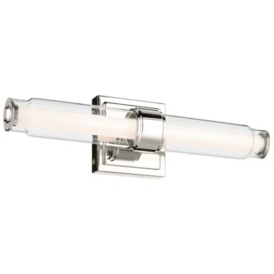 Kichler Laurene Polished Nickel Bath Bar Small With Clear Glass