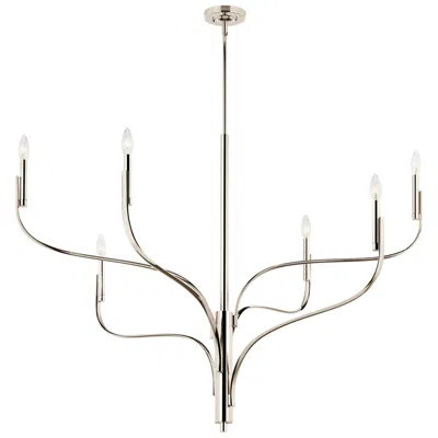 Kichler Livadia 47 1/4"w Polished Nickel 6-light Chandelier