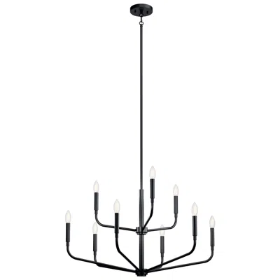 Kichler Madden 32" Wide Black 2-tier 9-light Chandelier