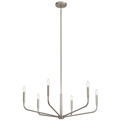 Kichler Madden 32" Wide Brushed Nickel 6-light Chandelier