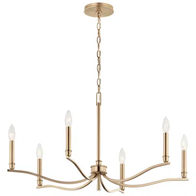 Kichler Malene 32" Wide Champagne Bronze 6-light Chandelier