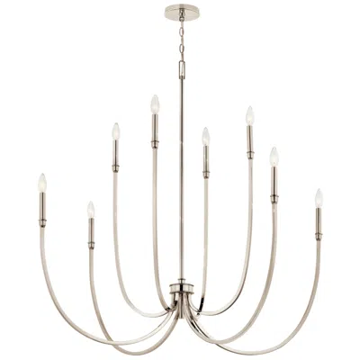 Kichler Malene 45 1/4"w Polished Nickel 8-light Chandelier