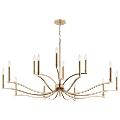 Kichler Malene 52 3/4"w Champagne Bronze 14-light Chandelier