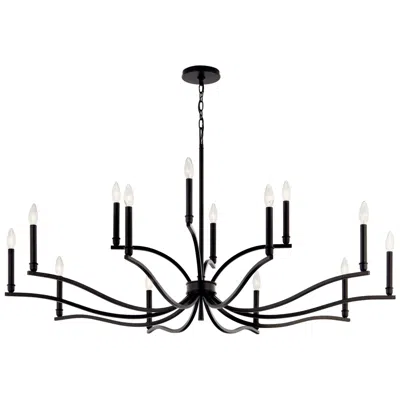 Kichler Malene Black Chandelier 14lt