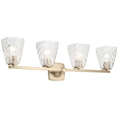 Kichler Marant Champagne Bronze Bath 4lt With Clear Water Glass