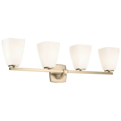 Kichler Marant Champagne Bronze Bath 4lt With Opal Glass