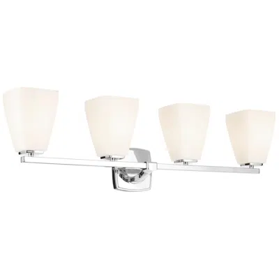 Kichler Marant Chrome Bath 4lt With Opal Glass