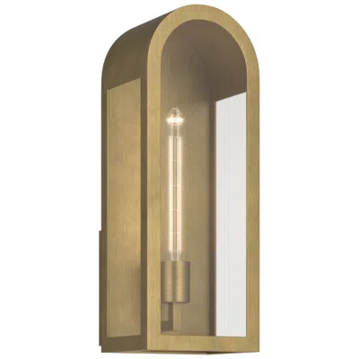 Kichler Marea 17" 1-light Outdoor Wall Light Clear Glass Natural Brass