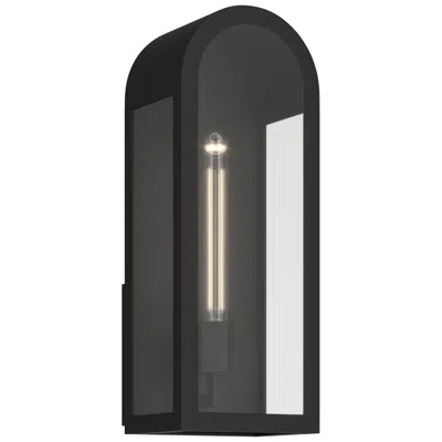 Kichler Marea 17" 1-lt Outdoor Wall Light Clear Glass Textured Black