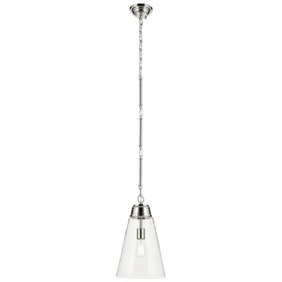 Kichler Marsailli Polished Nickel Pendant Medium 1lt With Clear Glass