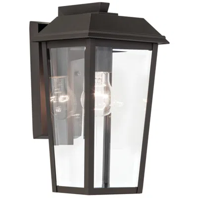 Kichler Mathus 1 Light Outdoor Wall Light With Clear Glass In Olde Bronze