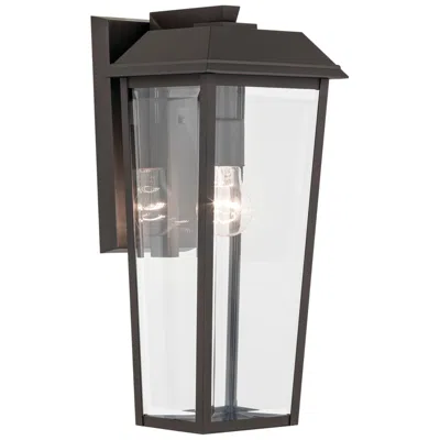 Kichler Mathus 1 Light Outdoor Wall Light With Clear Glass In Olde Bronze