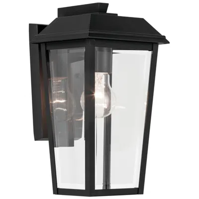 Kichler Mathus 13" High Textured Black Outdoor Wall Light