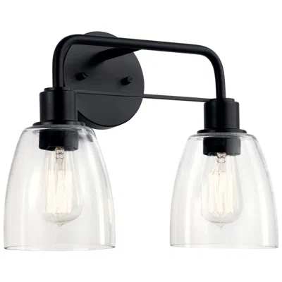 Kichler Meller 13" High Black 2-light Wall Sconce