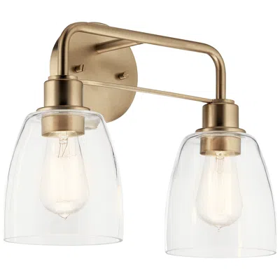 Kichler Meller 15 1/4"w Champagne Bronze 2-light Wall Sconce