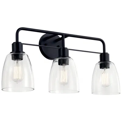 Kichler Meller 24" Wide Black 3-light Vanity Bath Light