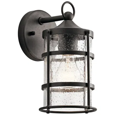 Kichler Mill Lane 10 1/4" High Anvil Iron Small Outdoor Wall Light