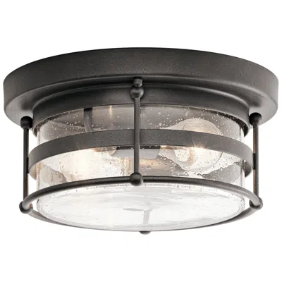Kichler Mill Lane 12 1/4"w Anvil Iron Outdoor Ceiling Light