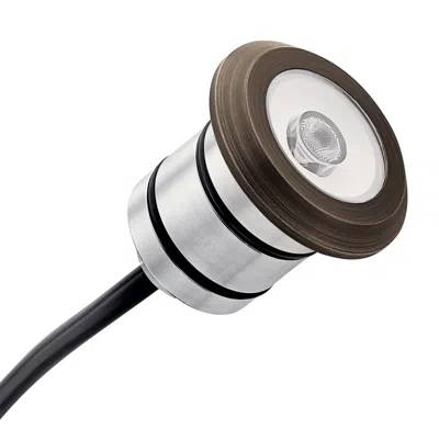 Kichler Mini All-purpose Brass 2700k 200 Lumen Led In-ground Light In Black