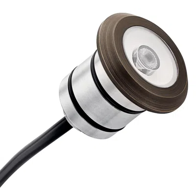 Kichler Mini All-purpose Brass 3000k 200 Lumen Led In-ground Light In Multi
