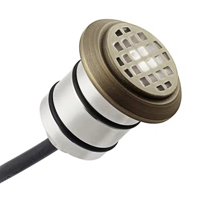 Kichler Mini All-purpose Brass Steel Led Honeycomb In-ground Light In Brown