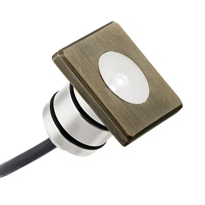Kichler Mini All-purpose Brass Steel Led Square In-ground Light In Brown