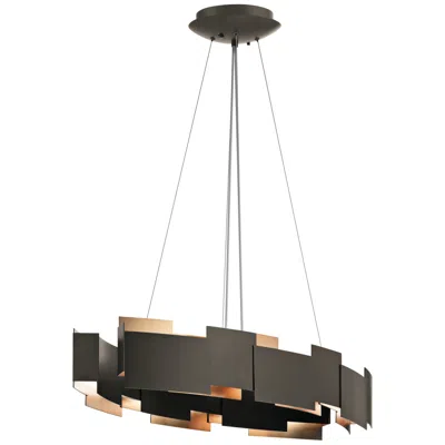 Kichler Moderne 34 1/4"w Led Olde Bronze Oval Pendant Light