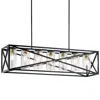 Kichler Moorgate 48" Black Rectangular Kitchen Island Light Pendant
